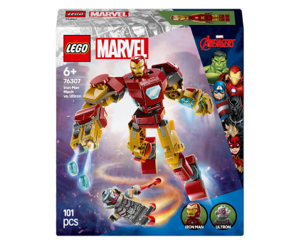 Klocki LEGO® LEGO Marvel 76307 Mech Iron Mana kontra Ultron